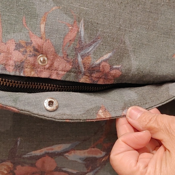 Women's Jealous Tomato Green Cammo Floral Utility Jacket Size Small - Picture 13 of 16